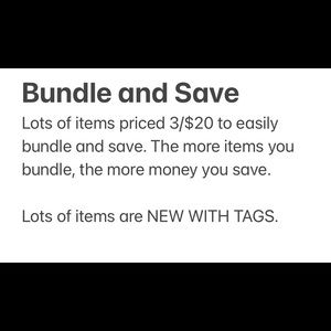Bundle and save.